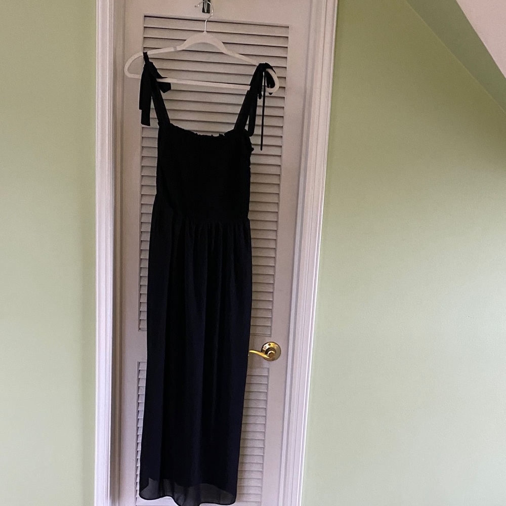 Black Tape Black Maxi Dress with Tie Straps
